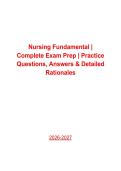 Nursing Fundamentals Exam &vert; Practice Questions & Answers PDF &vert; Comprehensive Fundamentals of Nursing Exam Review 2026&ndash;2027
