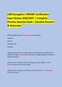LMR Georgette&rsquo;s PMHNP Certification &NewLine;Exam Review 2026&sol;2027 &vert; Complete &NewLine;Practice Question Bank &vert; Detailed Answers & Rationales &NewLine; &NewLine;