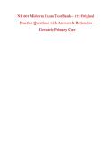 NR 601 Midterm Exam Test Bank &ndash; 175 Original &NewLine;Practice Questions with Answers & Rationales &ndash; &NewLine;Geriatric Primary Care