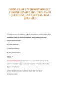 NR283 EXAM 3 PATHOPHYSIOLOGY&NewLine;COMPREHENSIVE PRACTICE EXAM&NewLine;QUESTIONS AND ANSWERS&period; JUST&NewLine;RELEASED