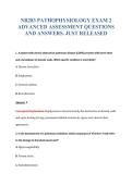 NR283 PATHOPHYSIOLOGY EXAM 2&NewLine;ADVANCED ASSESSMENT QUESTIONS&NewLine;AND ANSWERS&period; JUST RELEASED