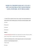 NR283 PATHOPHYSIOLOGY EXAM 1&NewLine;ADVANCED PRACTICE QUESTIONS&NewLine;AND ANSWERS&period; JUST RELEASED
