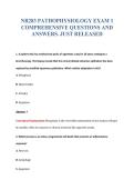 NR283 PATHOPHYSIOLOGY EXAM 1&NewLine;COMPREHENSIVE QUESTIONS AND&NewLine;ANSWERS&period; JUST RELEASED
