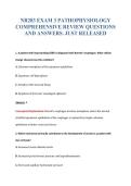 NR283 EXAM 3 PATHOPHYSIOLOGY&NewLine;COMPREHENSIVE REVIEW QUESTIONS&NewLine;AND ANSWERS&period; JUST RELEASED