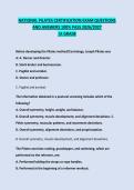 National Pilates Certification Exam Questions and Answers&colon; 100 Practice Questions with Verified Answers&NewLine;&NewLine;
