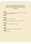 Davies SPI Exam Questions and&NewLine;Answers Verified Solutions Latest&NewLine;Update