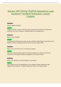 Davies SPI FINAL PAPER Questions and&NewLine;Answers Verified Solutions Latest&NewLine;Update