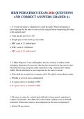 HESI PEDIATRICS EXAM 2026 QUESTIONS AND CORRECT ANSWERS GRADED A&plus;