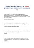 ATI PEDIATRIC PROCTORED EXAM 2026&sol;2027 QUESTIONS AND CORRECT ANSWERS GRADED A&plus;&NewLine;&NewLine;