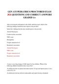 GEN ATI PEDIATRICS PROCTORED EXAM 2026 QUESTIONS AND CORRECT ANSWERS GRADED A&plus;