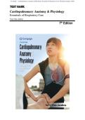 Test Bank - Cardiopulmonary Anatomy & Physiology 7th Edition &lpar;Jardins&comma; 2020&rpar;&comma; Chapter 1-20&vert; All Chapters