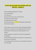 ETS MFT MBA Exam Questions and Answers 2026&sol;2027&colon; Complete Study Guide with Verified Answers&NewLine;&NewLine;