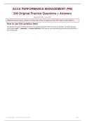 ACCA PM 200 Original Practice Questions & Answers 2026-27 by &lbrack;Author Name&rsqb;&colon; Complete Exam Question Bank with Workings&comma; Variance Calculations & Revision Tracker for ACCA Performance Management
