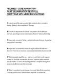 PROPHECY CORE MANDATORY PART&NewLine;2 FINAL STUDY GUIDE QUESTIONS&NewLine;AND ANSWERS GRADED A