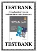 Primary Care&colon; Interprofessional Collaborative Practice&comma; 7th Edition by Buttaro&comma; Polgar-Bailey&comma; Sandberg-Cook & Dick &vert; Verified Questions & Answers TEST BANK 