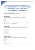 CATA PRACTICE EXAM 2026&sol;2027 &vert; ATHLETIC THERAPY &vert; 80 VERIFIED Q&A &vert; DETAILED RATIONALES &vert; PASS GUARANTEED &ndash; A&plus; GRADED