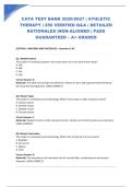  CATA TEST BANK 2026&sol;2027 &vert; ATHLETIC THERAPY &vert; 250 VERIFIED Q&A &vert; DETAILED RATIONALES &vert;NGN-ALIGNED &vert; PASS GUARANTEED &ndash; A&plus; GRADED
