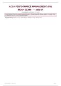 ACCA PM Mock Exam  by &lbrack;Author Name&rsqb;&colon; Full 100-Mark Practice Paper with Answers&comma; Section A OT Questions&comma; Section B Case Questions & Section C Written Marking Scheme for ACCA Performance Management