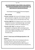 AQA GCSE GEOGRAPHY 8035&sol;2 PAPER 2 CHALLENGES IN &NewLine;THE HUMAN ENVIRONMENT PRACTICE EXAM BANK&colon; 100 &NewLine;QUESTIONS WITH DETAILED RATIONALES &NewLine; 