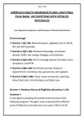 AMERICA'S HEALTH INSURANCE PLANS &lpar; AHIP&rpar; FINAL &NewLine;EXAM BANK&colon; 100 QUESTIONS WITH DETAILED &NewLine;RATIONALES &NewLine; 