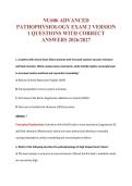 NU606 ADVANCED&NewLine;PATHOPHYSIOLOGY EXAM 2 VERSION&NewLine;1 QUESTIONS WITH CORRECT&NewLine;ANSWERS 2026&sol;2027