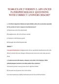 NU606 EXAM 2 VERSION 2&colon; ADVANCED&NewLine;PATHOPHYSIOLOGY QUESTIONS&NewLine;WITH CORRECT ANSWERS 2026&sol;2027