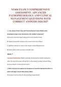 NU606 EXAM 3 COMPREHENSIVE&NewLine;ASSESSMENT&colon; ADVANCED&NewLine;PATHOPHYSIOLOGY AND CLINICAL&NewLine;MANAGEMENT QUESTIONS WITH&NewLine;CORRECT ANSWERS 2026&sol;2027