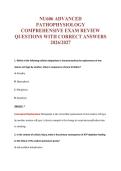 NU606 ADVANCED&NewLine;PATHOPHYSIOLOGY&NewLine;COMPREHENSIVE EXAM REVIEW&NewLine;QUESTIONS WITH CORRECT ANSWERS&NewLine;2026&sol;2027