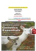 SOLUTIONS AND PROBLEM-SOLVING MANUAL FOR&NewLine;Genetics Essentials&colon;&NewLine;Concepts And Connections&NewLine;Third Edition&NewLine;JUNG H&period; CHOI MARK E&period; MCCALLUM&NewLine; Latest Update Graded A&plus;&period;&NewLine;