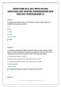 TEXES CORE EC-6 &lpar;291&rpar; MATH &vert;ACTUAL QUESTIONS AND VERIFIED ANSWERS&vert;BRAND NEW 2026-2027 UPDATE&vert;GRADED A&plus;