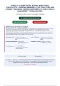 OHIO STATE ELECTRICAL BOARD - ELECTRICAL&NewLine;CONTRACTOR LICENSING EXAM PRACTICE QUESTIONS AND&NewLine;CORRECT ANSWERS &lpar;VERIFIED ANSWERS&rpar; PLUS RATIONALE&NewLine;Q&A INSTANT DOWNLOAD PDF&period;