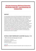 Ohio State Entomology 3000 General Entomology &NewLine;Identification Guide 2027 &ndash; Insect Morphology and &NewLine;Ecological Roles 