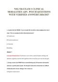 NSG 526 EXAM 1 CLINICAL&NewLine;MODALITIES ADV&period; PSYCH QUESTIONS&NewLine;WITH VERIFIED ANSWERS 2026&sol;2027