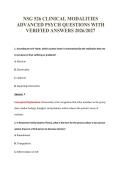 NSG 526 CLINICAL MODALITIES&NewLine;ADVANCED PSYCH QUESTIONS WITH&NewLine;VERIFIED ANSWERS 2026&sol;2027