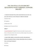 NSG 526 EXAM PACKAGE DEAL 100&percnt; VERIFIED 2026&sol;2027