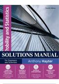 Solutions Manual &mdash; Probability and Statistics for Engineers and Scientists&comma; 4th Edition &lpar;Hayter&comma; 2012&rpar;&comma; Chapters 1-17 &vert; All Chapters Covered&NewLine;