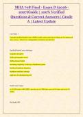 MHA 708 Final - Exam D &lpar;2026&ndash; &NewLine;2027&rpar;Guide &vert; 100&percnt; Verified &NewLine;Questions & Correct Answers &vert; Grade &NewLine;A &vert; Latest Update