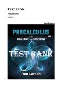 Test Bank &mdash; Precalculus&comma; 10th Edition &lpar;Larson&comma; 2017&rpar; &vert; All Chapters 1-10 Covered&NewLine;