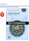 Student Solutions Manual for Calculus A Complete Course 10th edition by Adams&comma; Essex