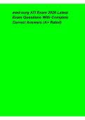  Med-Surg ATI Exam 2026 &ndash; Latest Exam Questions with Complete Answers Study Guide