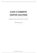 Class 12 Chemistry Solutions Chapter Notes &vert; NCERT Based &vert; Complete Revision Notes &vert; Formulas&comma; MCQs & Important Questions