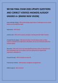 NR 566 FINAL EXAM 2026 UPDATE QUESTIONS&NewLine;AND CORRECT VERIFIED ANSWERS ALREADY&NewLine;GRADED A&plus; &lpar;BRAND NEW VISION&rpar;