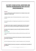 CIA PART 2 EXAM &vert;ACTUAL QUESTIONS AND VERIFIED ANSWERS&vert;BRAND NEW 2026-2027 UPDATE&vert;GRADED A&plus;