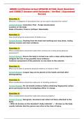 ABMDI Certification Actual UPDATED ACTUAL Exam Questions&NewLine;and CORRECT Answers with Rationales &vert; Verified &vert; Guaranteed&NewLine;Success