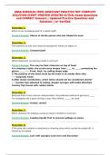 ABSA SURGICAL FIRST ASSISTANT PRACTICE TEST COMPLETE&NewLine;SOLUTION SCRIPT VERIFIED UPDATED ACTUAL Exam Questions&NewLine;and CORRECT Answers &vert; Updated Practice Questions and&NewLine;Solutions &vert; A&plus; Verified