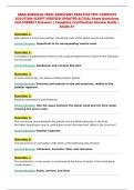 ABSA SURGICAL FIRST ASSISTANT PRACTICE TEST COMPLETE&NewLine;SOLUTION SCRIPT VERIFIED UPDATED ACTUAL Exam Questions&NewLine;and CORRECT Answers &vert; Complete Certification Review Guide &vert;&NewLine;Grade A&plus;