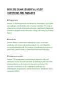 BIOS 242 EXAM 3 ESSENTIAL STUDY&NewLine;QUESTIONS AND ANSWERS&NewLine;