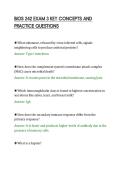 BIOS 242 EXAM 3 KEY CONCEPTS AND&NewLine;PRACTICE QUESTIONS&NewLine;