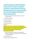 AALAS Laboratory Animal Technician &NewLine;Comprehensive Practice Examination &NewLine;Laboratory Animal Health and Diseases &NewLine;Questions And Correct Answers &lpar;Verified &NewLine;Answers&rpar; Plus Rationales 2026 Q&A &vert; &NewLine;Instant Download Pdf 