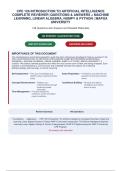 CPE 126 Introduction to Artificial Intelligence Complete Reviewer &vert; Quiz 1 & 2 Questions & Answers &plus; Machine Learning&comma; Linear Algebra&comma; NumPy & Python &vert; Map&uacute;a University 2026&sol;2027